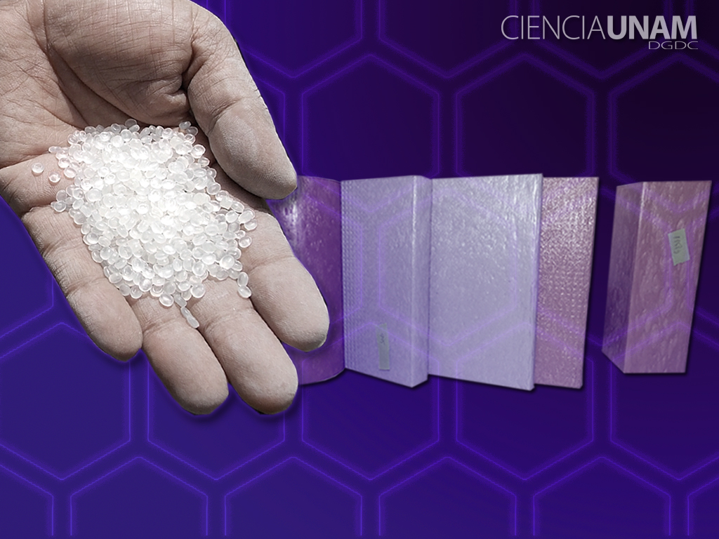 Transformación de polímero comercial en material nanoestructurado (derecha). Fotos: Bárbara Castrejón.